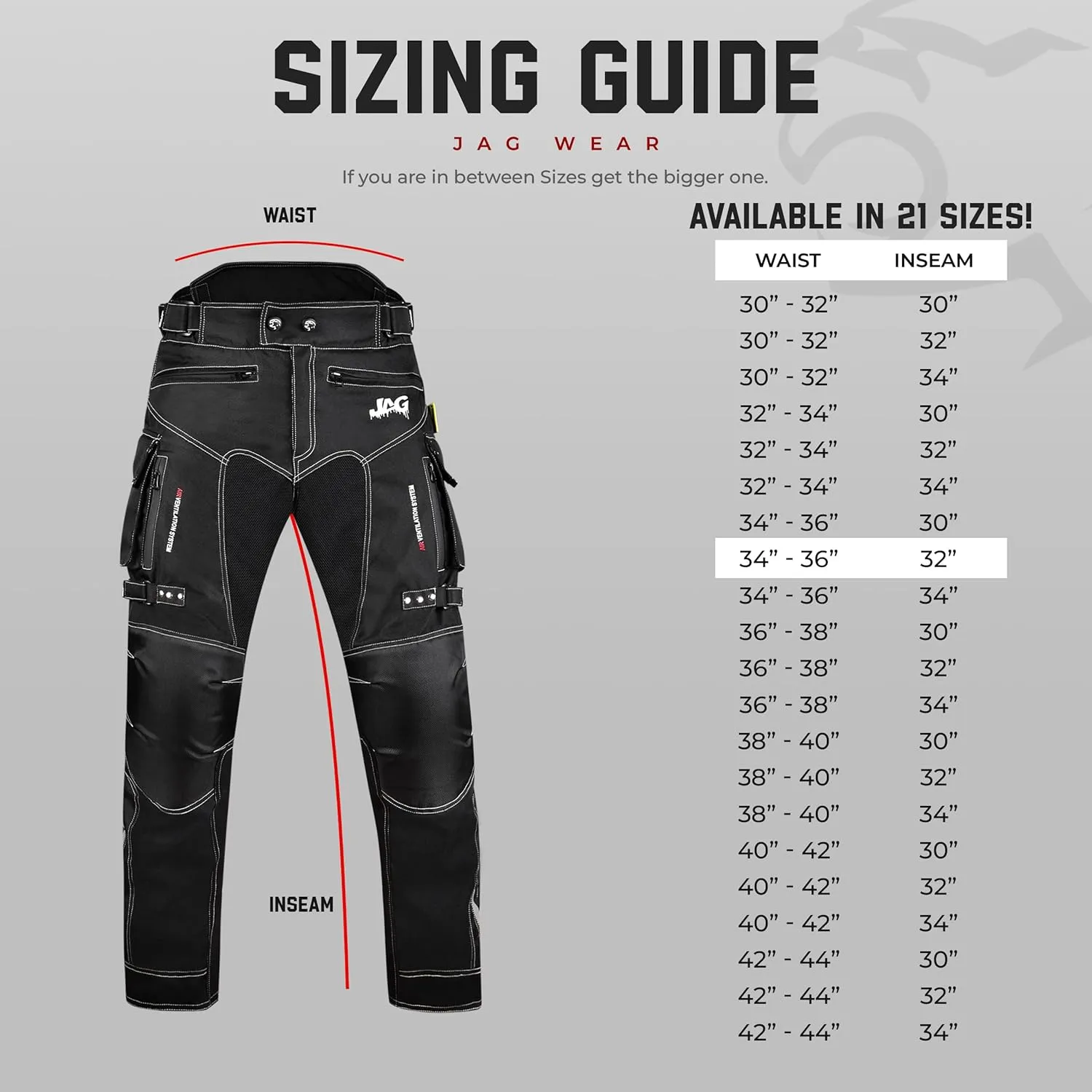 JAG Motorcycle Protective Pants - Dual Sport Motocross Pants, with Armor Impact Protection & Water Resistant Cordura Fabric