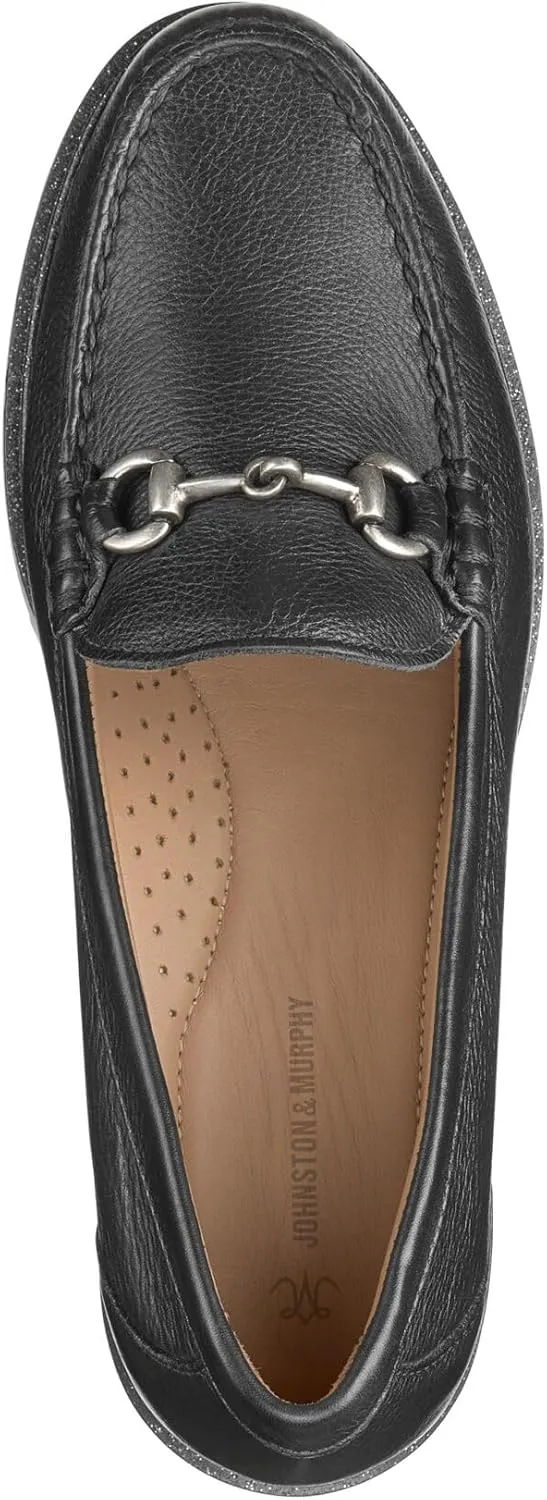 Johnston & Murphy Emmalynn Bit Loafer for Women – 2” Heeled Loafers for Women, Slip On Dress Shoes for Women