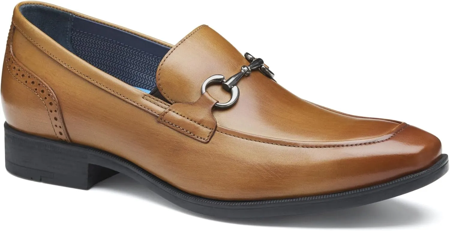Johnston & Murphy Gibbons Bit Loafers, Modern Classic Men’s Dress Shoes, Leather Loafers for Men