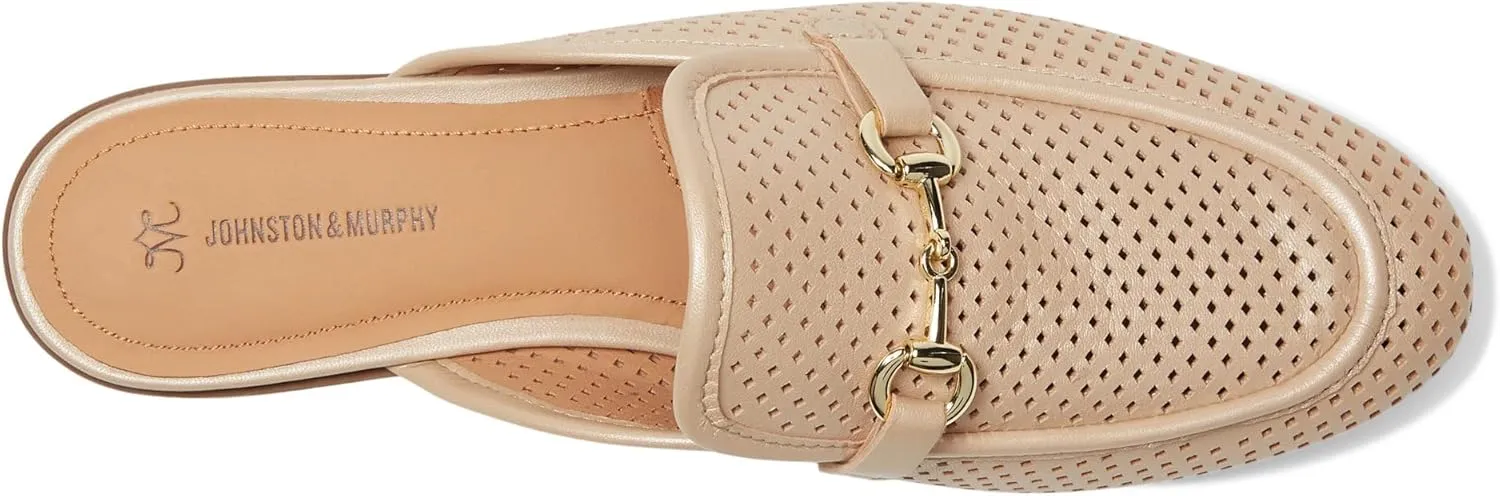 Johnston & Murphy Perfed Bit Mule Women’s Shoe, Women’s Dress Shoes, Office Shoes for Women, Slip On Leather Mules