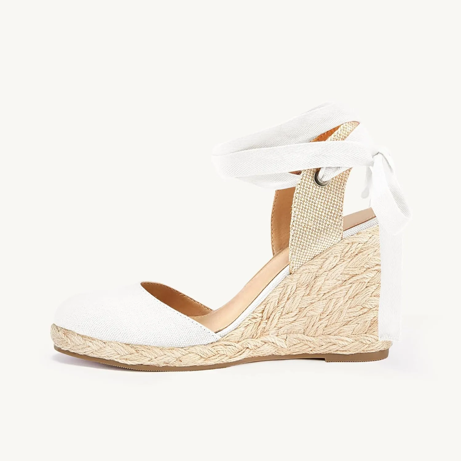 Juliet Holy Womens Lace up Espadrilles Closed Toe Wedges Sandals Strappy Slingback Platform Heels