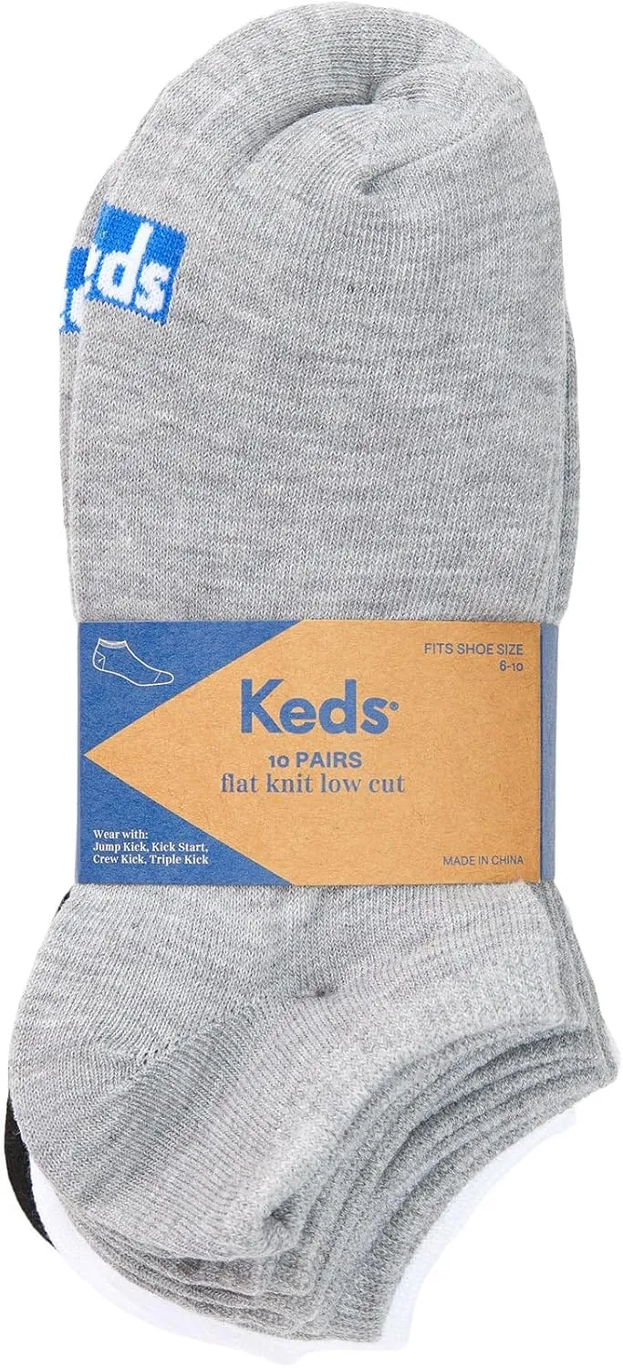 Keds Women's Low Cut Flat Knit Socks