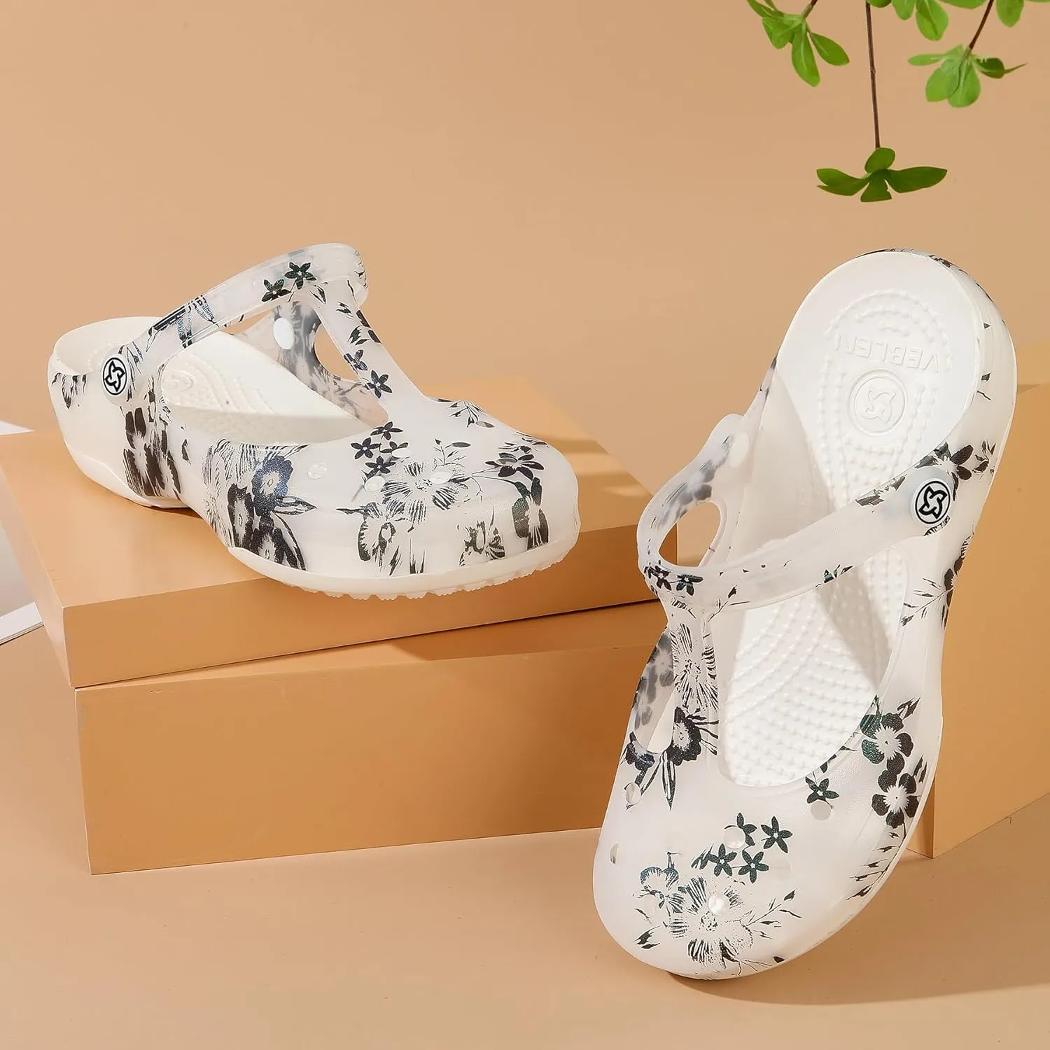 KELMALL Non Slip Clogs for Women, Classic Slip On Platform Nursing Garden Mules & Clogs Comfort Lightweight