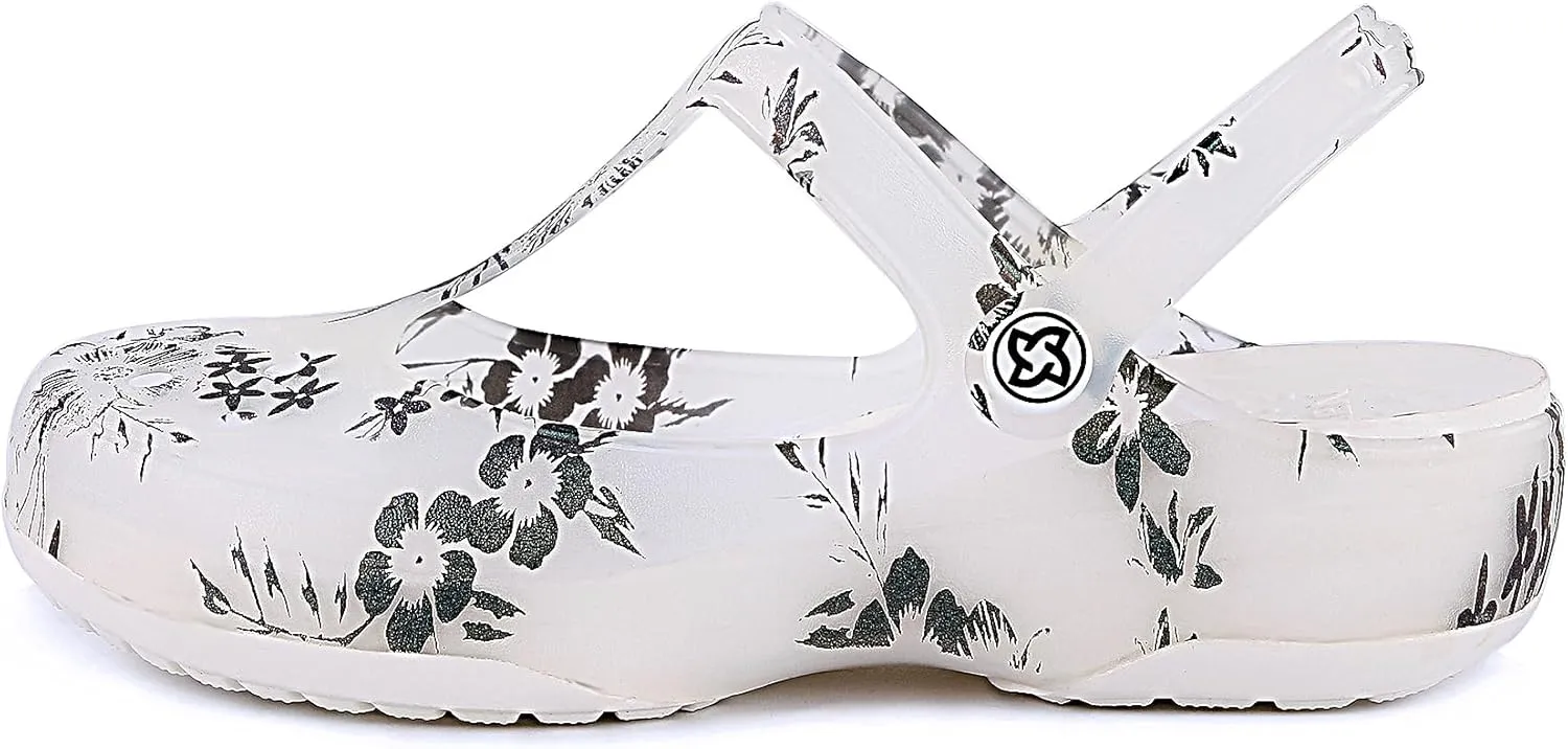KELMALL Non Slip Clogs for Women, Classic Slip On Platform Nursing Garden Mules & Clogs Comfort Lightweight