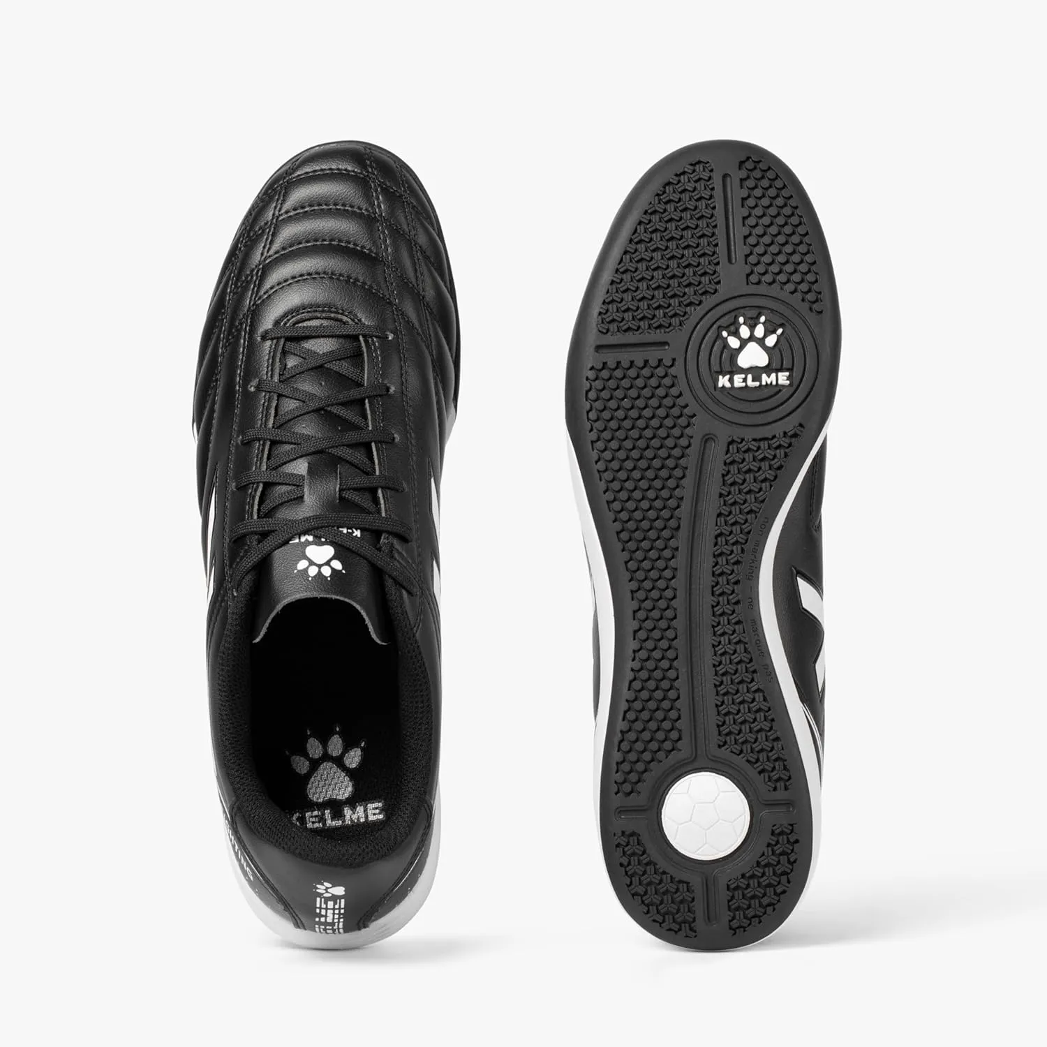 KELME Leather Indoor Soccer Shoes Futsal Turf Soccer Shoes Man Women Football Athletic Sneakers