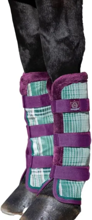 Kensington Protective Products Horse Fly Boots - Fleece Trimmed - Stay-Up Technology - Protection from Insect Bites and UV Rays - Sold in Pairs (2 Boots)