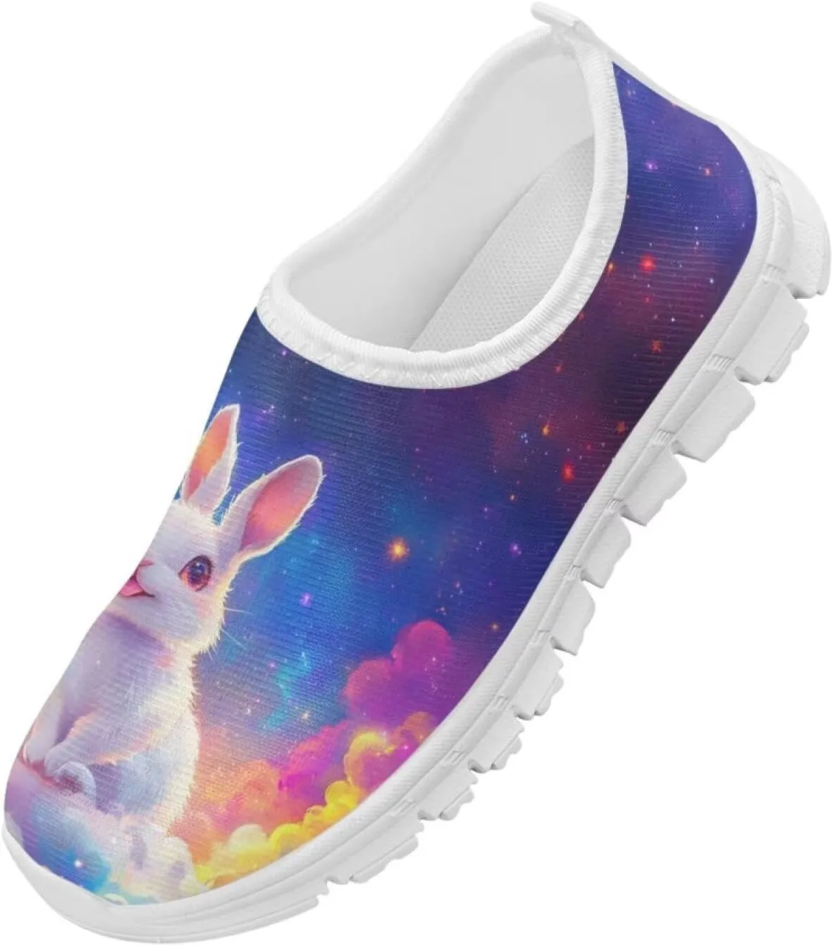 Kids Cute Shoes Colorful Clouds Slip On Shoes for Girls Size 11-2.5
