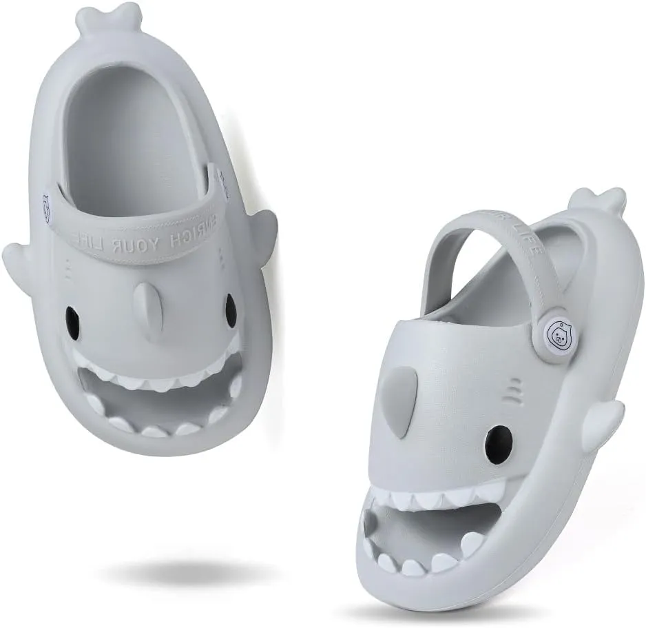 Kids Shark Slides Toddler Girls Boys Cute Cartoon Summer Cloud Slippers Toddler Baby Non-Slip Beach Pool Shower Shoes