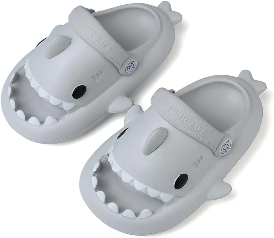 Kids Shark Slides Toddler Girls Boys Cute Cartoon Summer Cloud Slippers Toddler Baby Non-Slip Beach Pool Shower Shoes