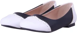 KOKOMOMO Womens Round Toe Slip On Ballet Flats Wingtip Oxford Pumps Vintage Rockabilly Shoes