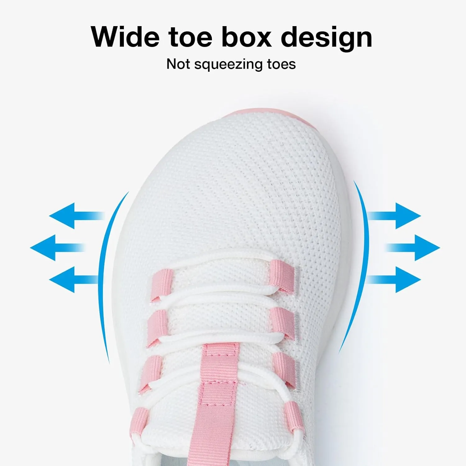KOLILI Women's Wide Toe Box Shoes Easy Slip On Cushion Walking Sneakers