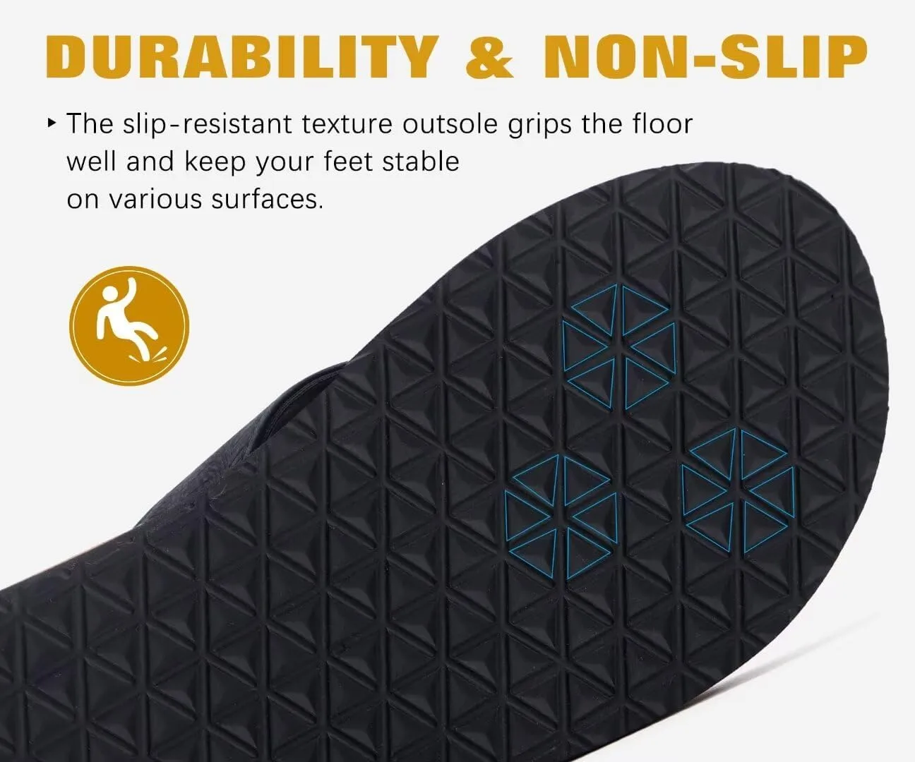 KuaiLu Men's Yoga Mat Leather Flip Flops with Arch Support Comfortable Cushion Walking Thong Sandals Slip On Indoor Outdoor