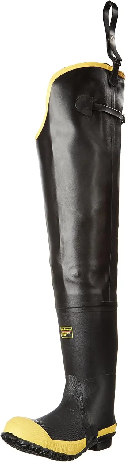 LaCrosse Storm Hip 31” Men’s Insulated Steel Toe Work Boots featuring Foam Insulation, Natural Rubber Construction, and Grippy Trac-Lite Outsole