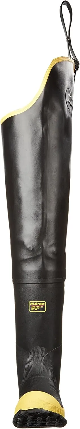 LaCrosse Storm Hip 31” Men’s Insulated Steel Toe Work Boots featuring Foam Insulation, Natural Rubber Construction, and Grippy Trac-Lite Outsole