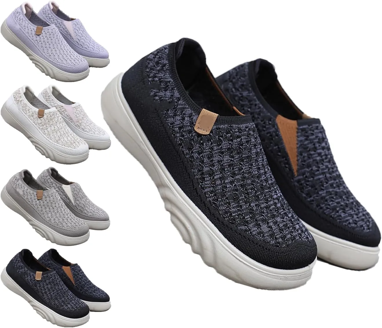 Ladies' Breathable Slip-On Sneakers, Lightweight & Anti-Slip, Ideal for Travel and Daily Walks, Perfect Casual Loafers for Spring, Summer, and Fall.