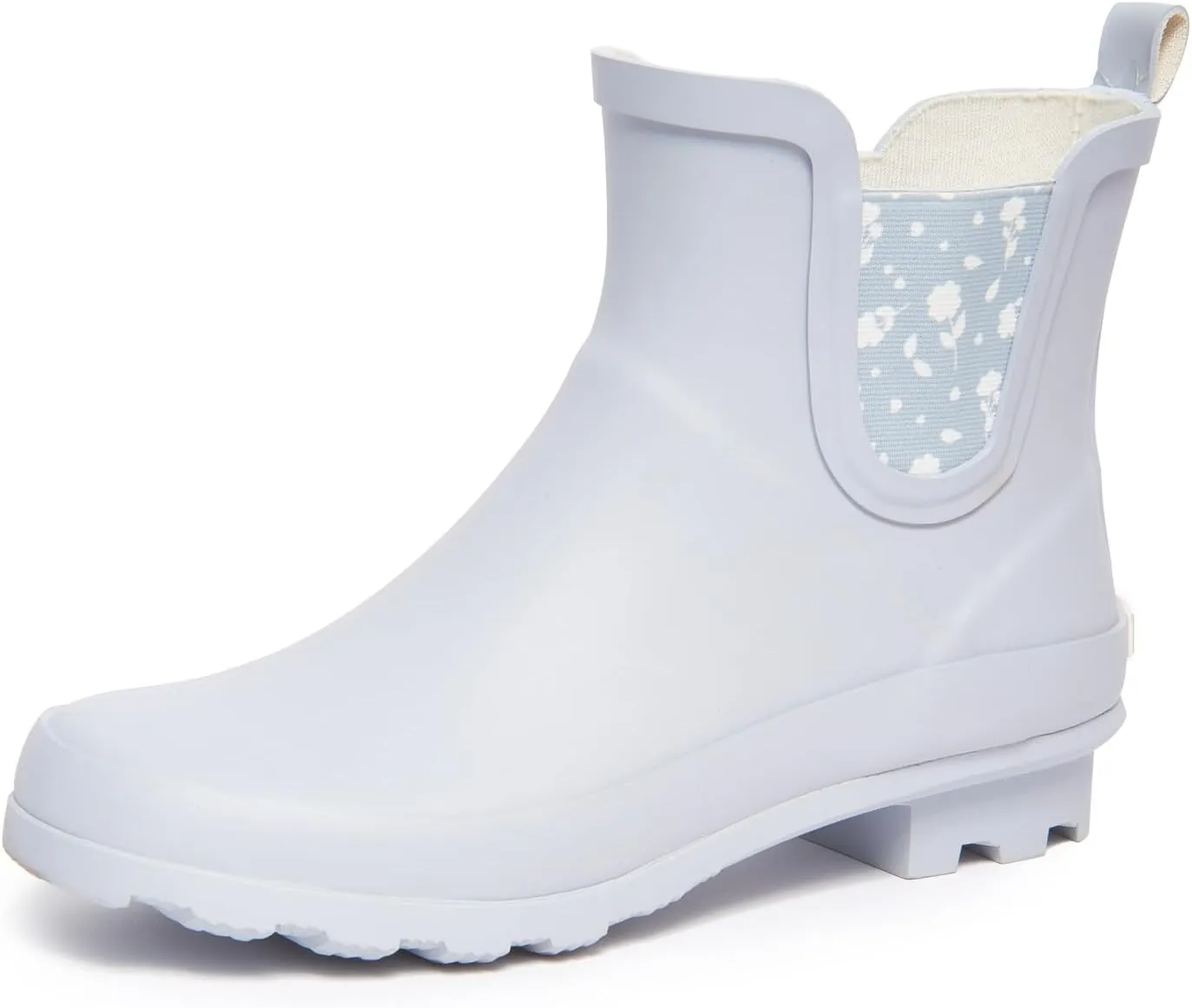 Laura Ashley Ladies Mid Cut Ankle Height Rubber Rain Boots, Lightweight Waterproof Booties for Women