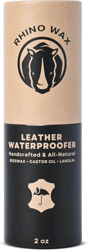 Leather Waterproofer - 2oz - Waterproof your Boots, Shoes, Purses, Jackets, Belts, Hats - Protects Leathers from Snow, Rain, Dirt and Mud - Natural Ingredients - Non-Aerosol - Made in USA