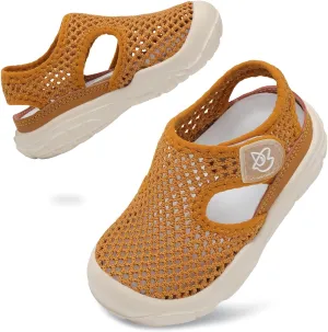 LeIsfIt Toddler Sandals Boys Girls Wide Sandals Kids Water Sandals Barefoot Water Shoes for Beach Swim Lightweight Closed Toe Summer Sandals