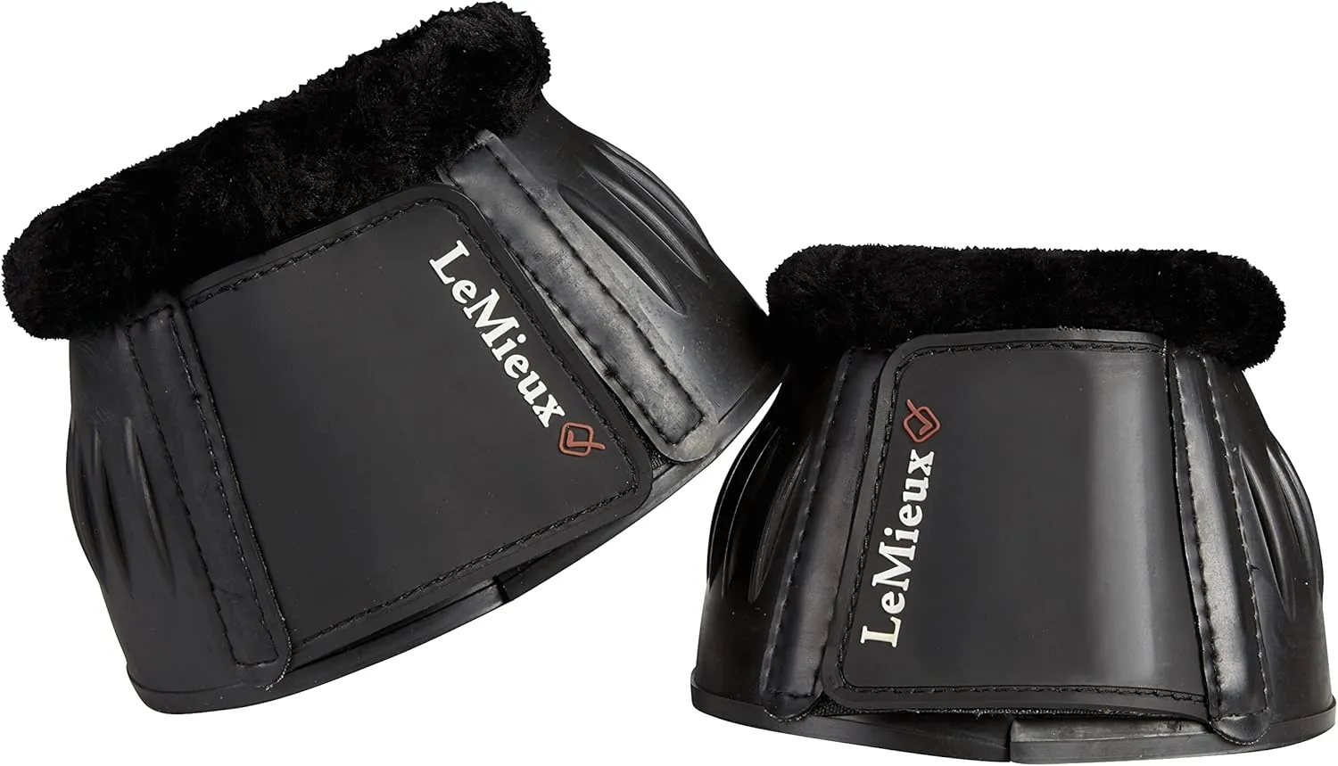 LeMieux Black Rubber Bell with Fleece Overreach Horse Boots - Protective Gear and Training Equipment - Equine Boots, Wraps & Accessories