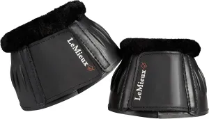 LeMieux Black Rubber Bell with Fleece Overreach Horse Boots - Protective Gear and Training Equipment - Equine Boots, Wraps & Accessories