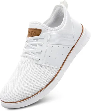 LEZTA Men‘s Casual Shoes Fashion Sneakers Quickly Put on Men's Dress Shoes Lightweight Breathable Mesh Oxfords Walking Shoes