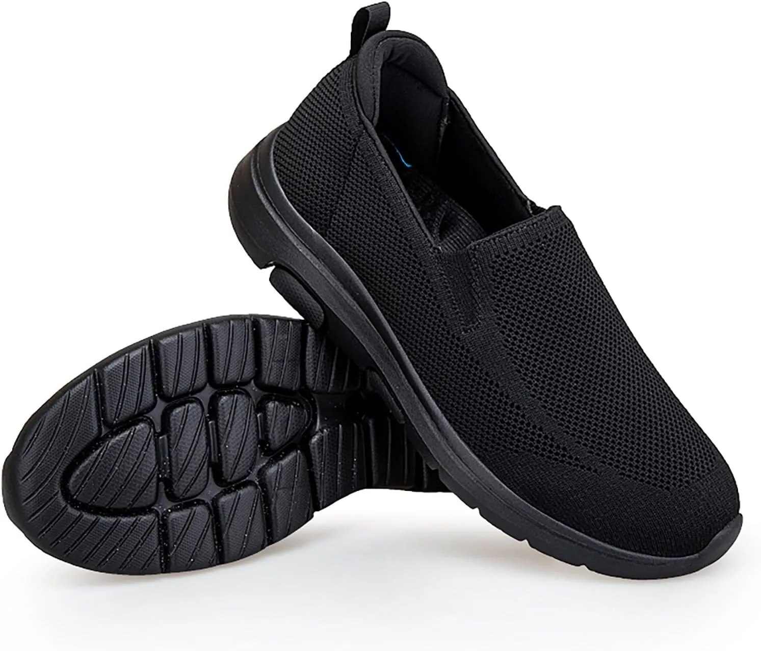 Lightweight Work Shoes for Men Lightweight Breathable Walking Shoe Gym Tennis Hook and Loop Orthopedic Sneakers