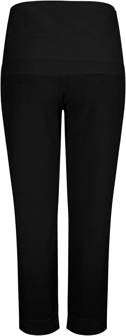 Linen Pants for Women Plus Size Linen Pants Ankle Cropped Trouser with Pockets Linen Pull On Pants for Women