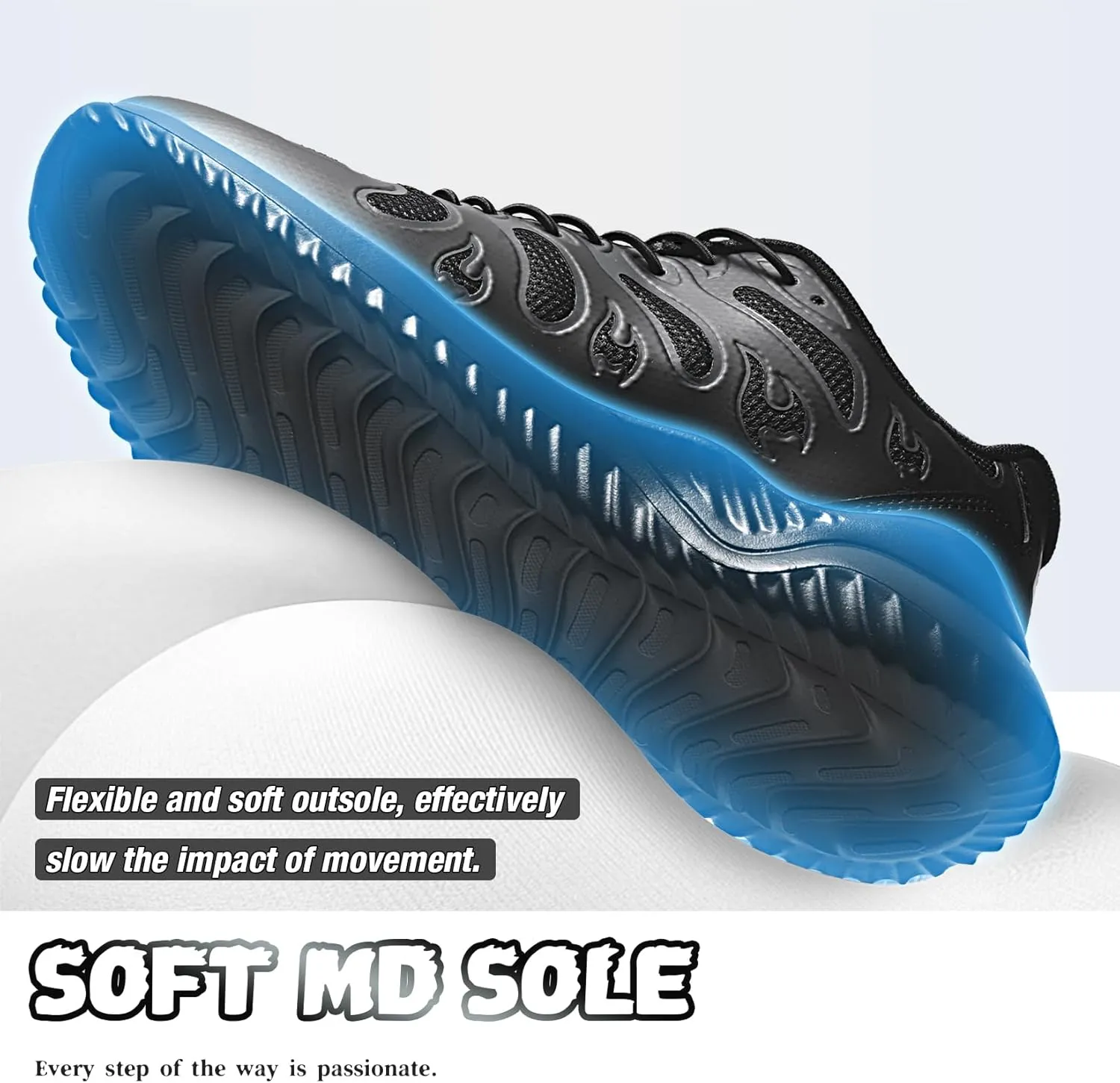 Littleplum Boys Running Shoes Slip On Kids Sneakers Mesh Tennis Shoes Lightweight Breathable for Athletic Gym School Sport
