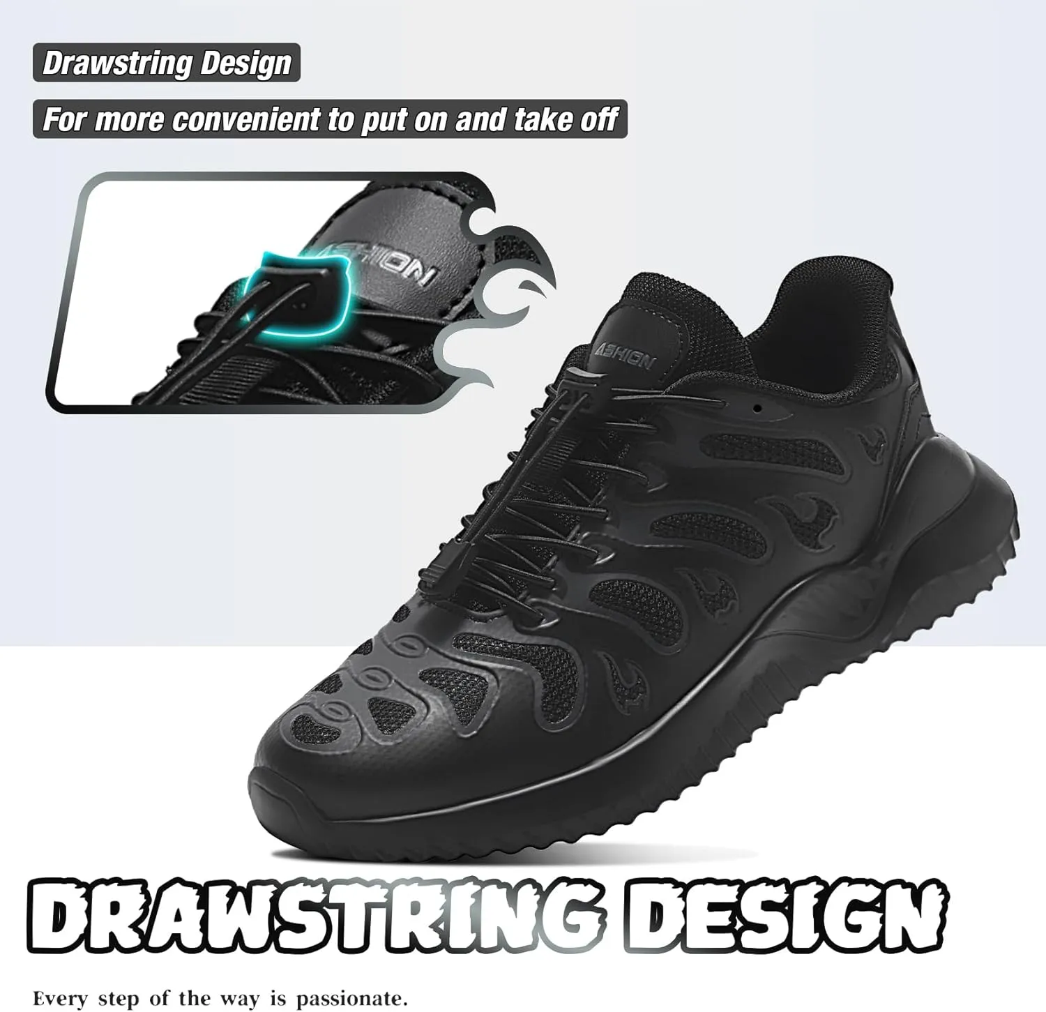 Littleplum Boys Running Shoes Slip On Kids Sneakers Mesh Tennis Shoes Lightweight Breathable for Athletic Gym School Sport