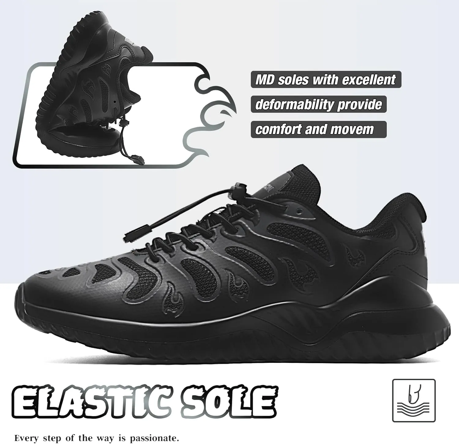 Littleplum Boys Running Shoes Slip On Kids Sneakers Mesh Tennis Shoes Lightweight Breathable for Athletic Gym School Sport