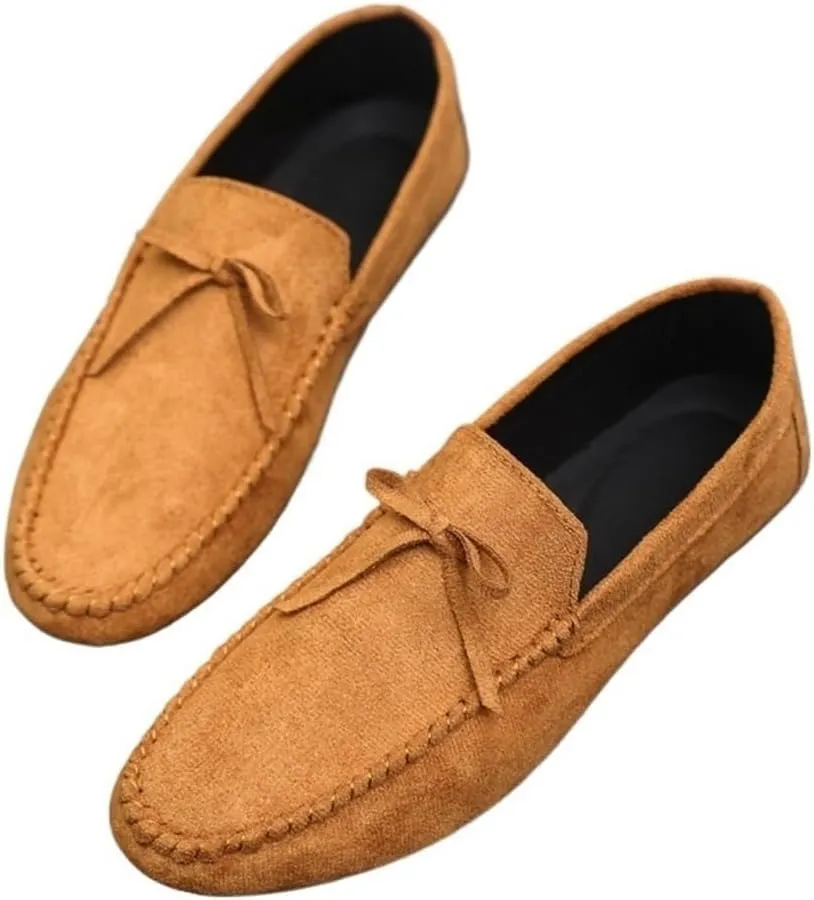 Loafers for Men Round Toe Anti-Slip Casual Driving Moccasins Slip on Loafers Dress Shoes