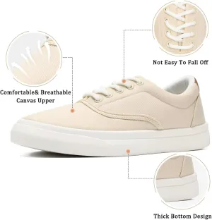 Low-Top Thick Sole Men's Fashion Sneakers Casual Canvas Sneakers for Men Lace up Tennis Shoes Comfortable Breathable Insole Slip on Sneakers Men Low Slip on Shoes - Multiple Colors - Big Size
