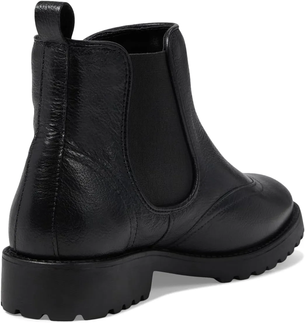 Marc Joseph New York Womens Casual Comfortable Genuine Leather Chelsea Wingtip Ankle Boots Classic Fashion Slip On Ladies Fall Winter Boots