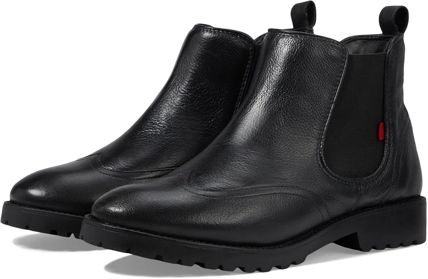 Marc Joseph New York Womens Casual Comfortable Genuine Leather Chelsea Wingtip Ankle Boots Classic Fashion Slip On Ladies Fall Winter Boots