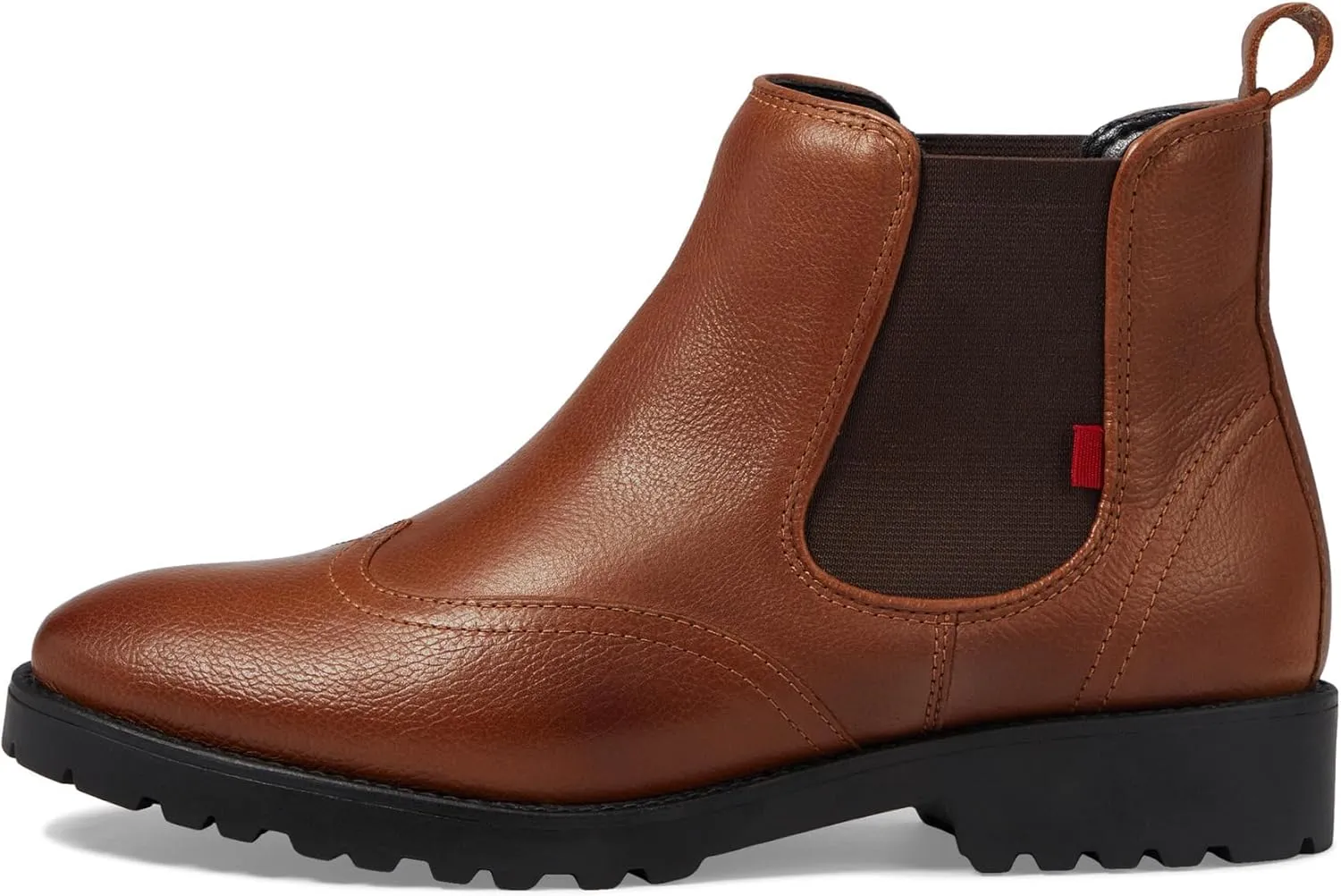 Marc Joseph New York Womens Casual Comfortable Genuine Leather Chelsea Wingtip Ankle Boots Classic Fashion Slip On Ladies Fall Winter Boots