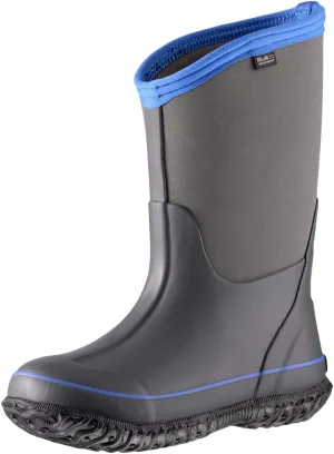 MCIKCC Kids Rubber Rain Boots, Waterproof Solid Classic Pull On Snow Wellies Boot for Children Toddler Boys Girls