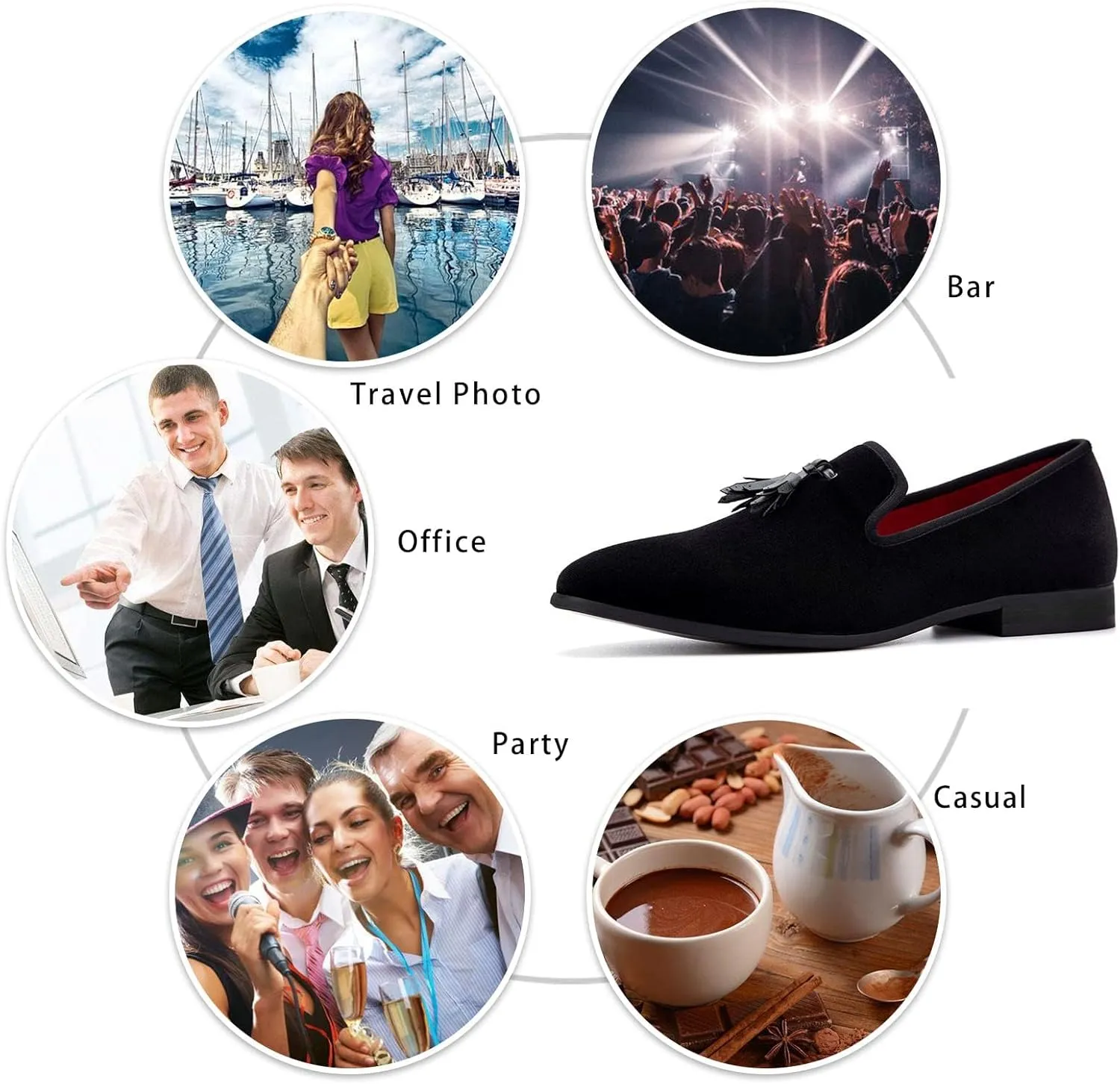 Meijiana Mens Loafers Wedding Dress Shoes Slip-On Loafers for Men Tuxedo Suit Shoes