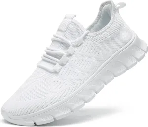 Men Tennis Shoes Running Shoes - Gym Sneakers Shoes Walking Workout Shoes Non Slip Walking Athletic Slip on Breathable Mesh Comfortable Lightweight Casual Fashion Sports Shoes