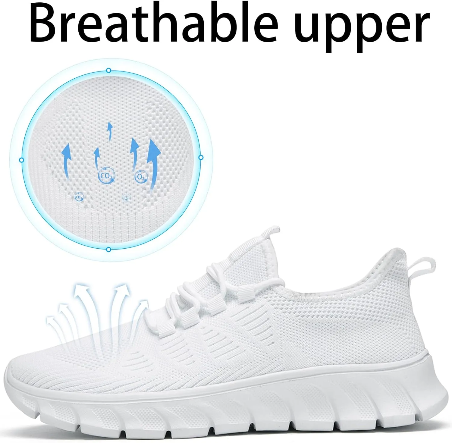 Men Tennis Shoes Running Shoes - Gym Sneakers Shoes Walking Workout Shoes Non Slip Walking Athletic Slip on Breathable Mesh Comfortable Lightweight Casual Fashion Sports Shoes