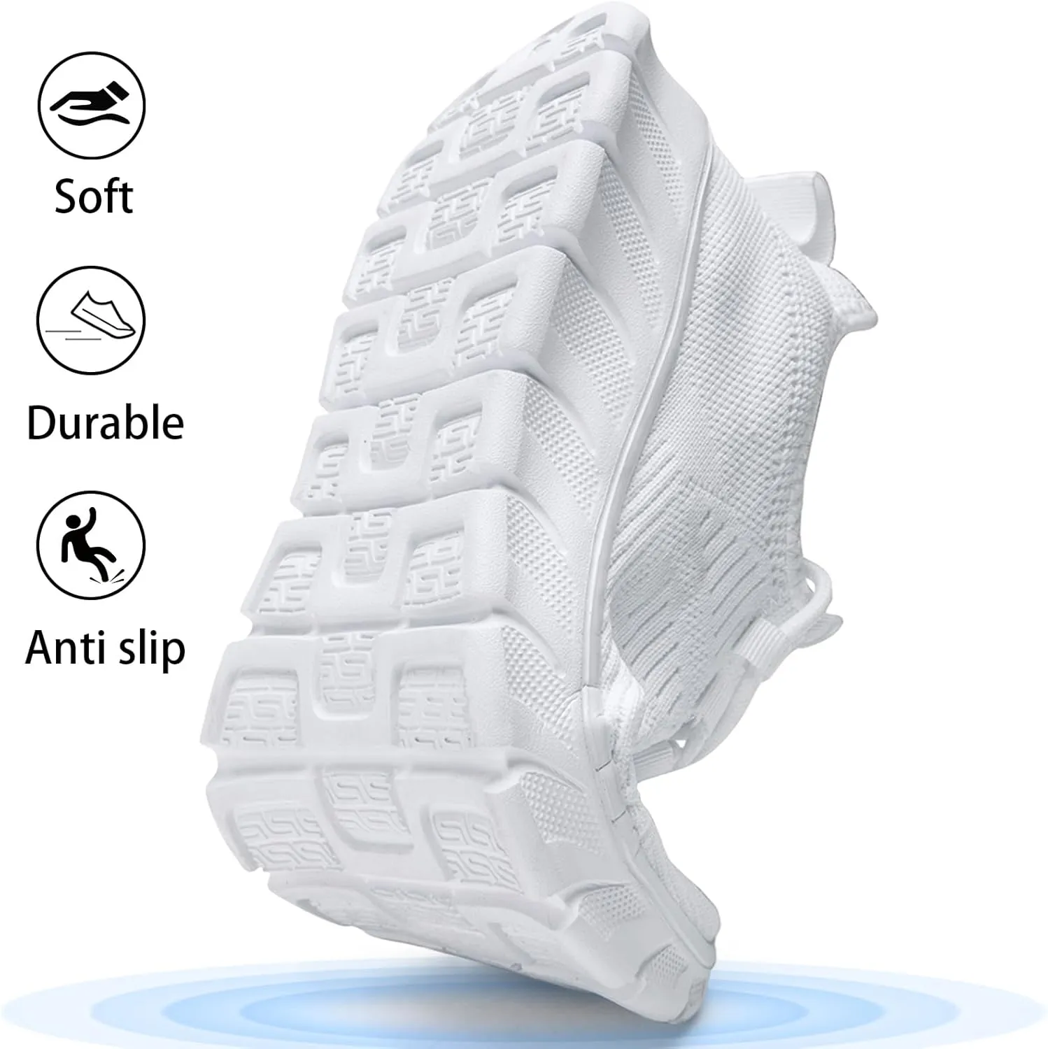 Men Tennis Shoes Running Shoes - Gym Sneakers Shoes Walking Workout Shoes Non Slip Walking Athletic Slip on Breathable Mesh Comfortable Lightweight Casual Fashion Sports Shoes