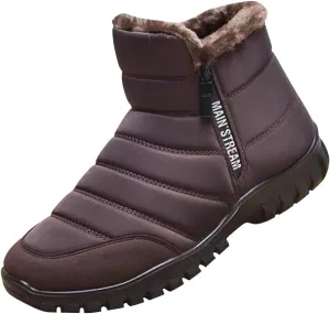 Men's and Women's Waterproof Warm Cotton Zipper Snow Ankle Boots