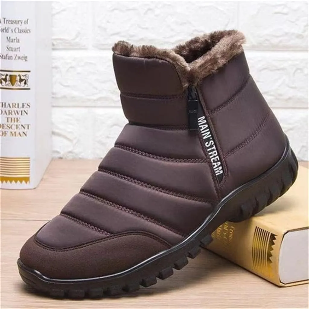 Men's and Women's Waterproof Warm Cotton Zipper Snow Ankle Boots