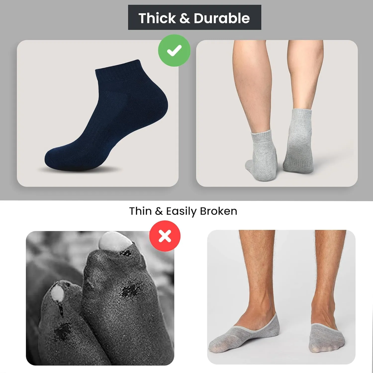 Men's Ankle Socks, Pack Of 6