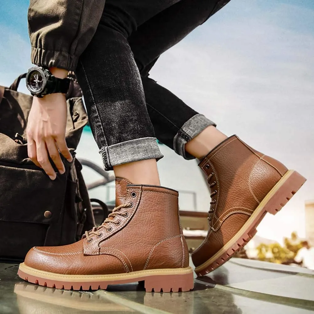 Men's Boots Winter Outdoor Hiking Shoes Fur Lined Booties Non-Slip Lightweight Winter Working Shoes