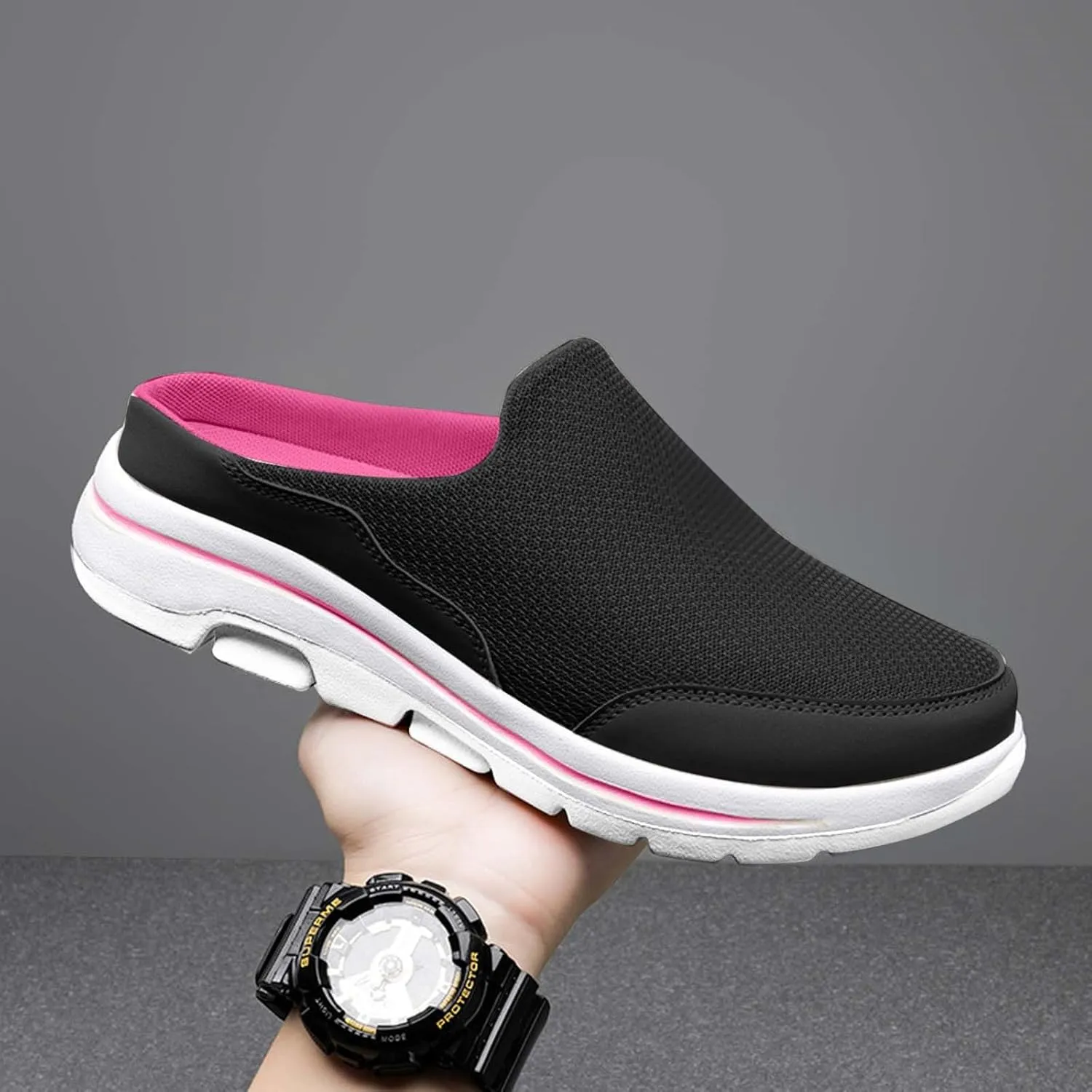 Men's Breathable Barefoot Shoes Soft Flat Soled Slip On Mesh Shoes Heelless Walking Mens Dress Breathable