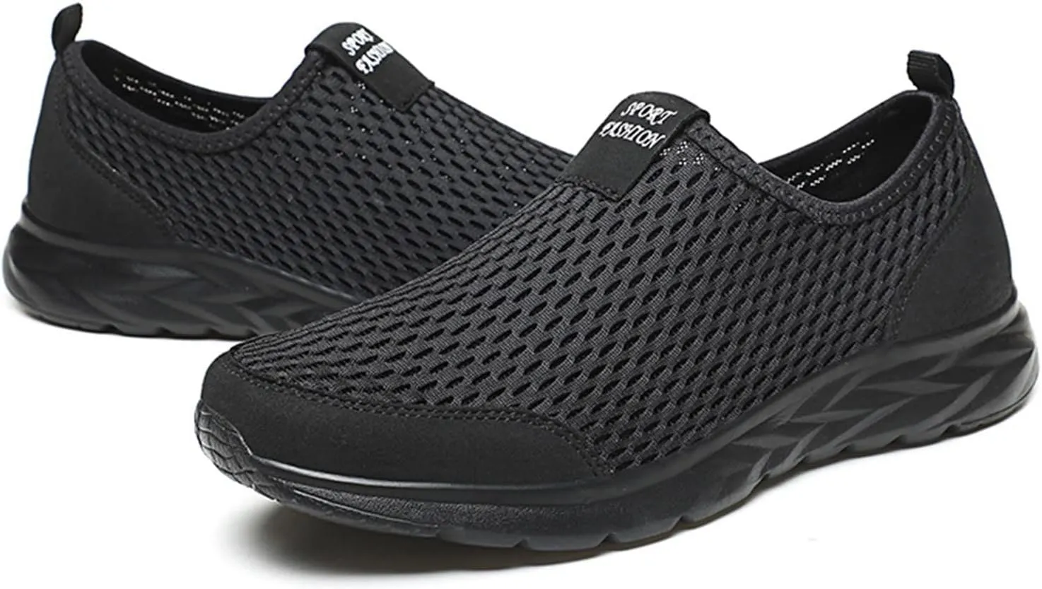 Men's Breathable Mesh Slip on Walking Shoes Lightweight Non Slip Running Shoes Casual Fashion Sneakers Mesh Workout Sports Shoes for Men