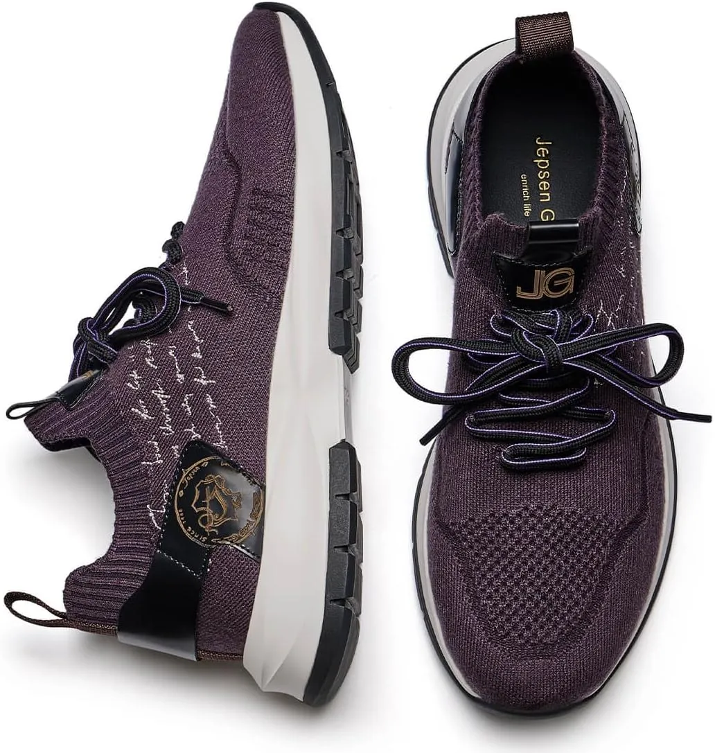 Men's Causal Dress Sneakers Breathable Wool Knit Business Walking Shoes Lightweight Comfotable Slip On Tennis Work Oxfords