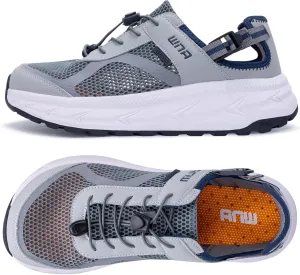 Mens Closed Toe Wide Width Hiking Sandals Summer Walking Water Shoes Comfortable Recovery Fisherman Sport Sandals