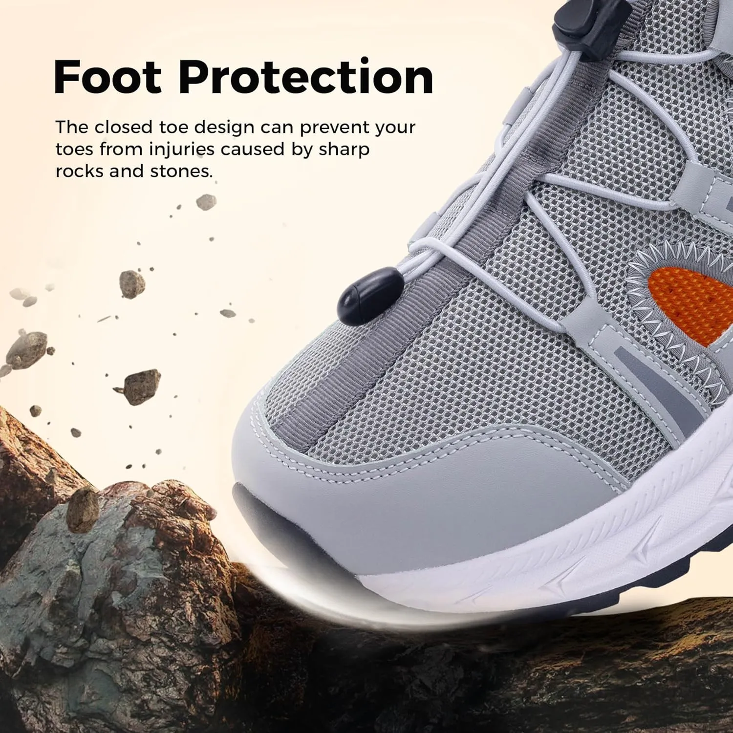 Mens Closed Toe Wide Width Hiking Sandals Summer Walking Water Shoes Comfortable Recovery Fisherman Sport Sandals