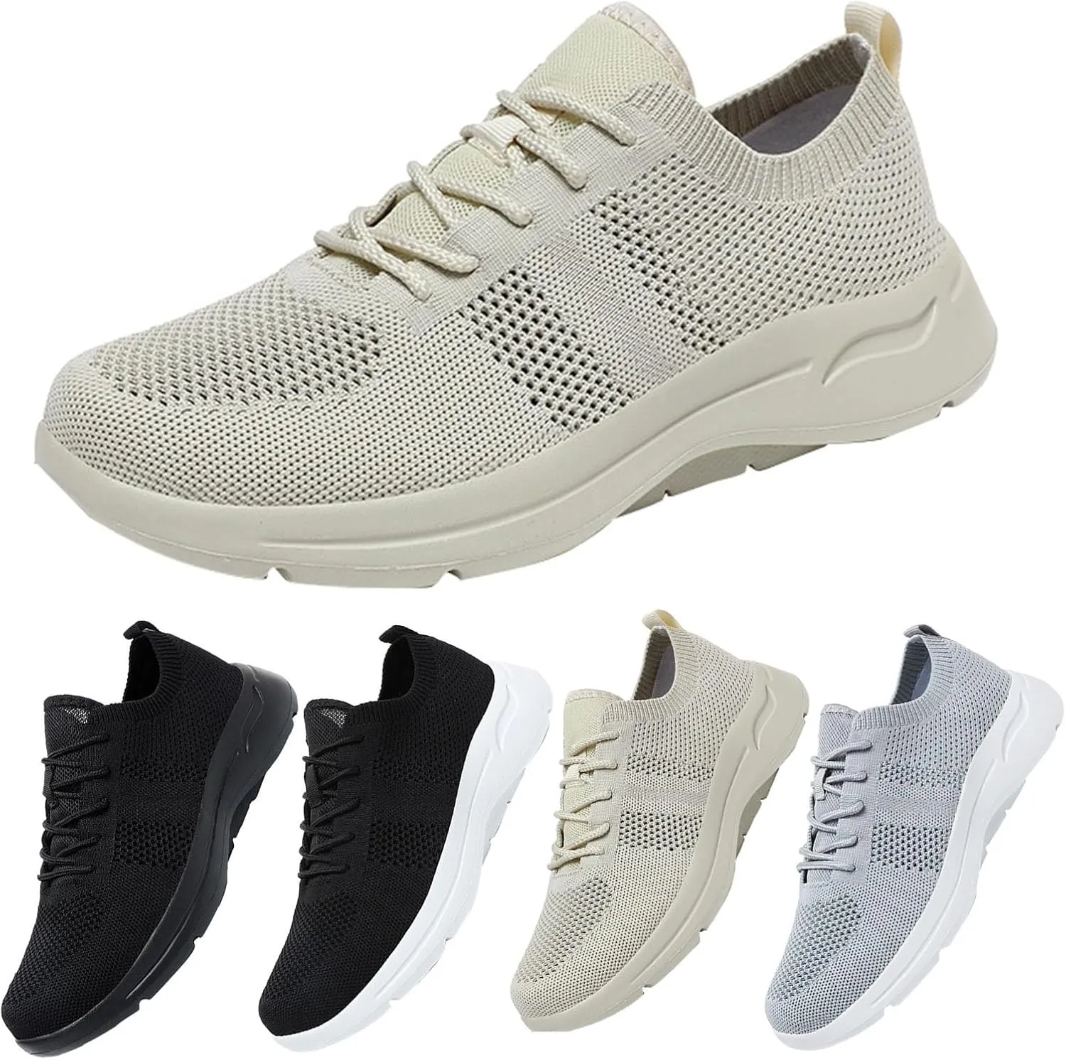 Mens Dress Shoes Casual Oxfords Shoes Knit Lightweight Womens Running Shoes Walking Casual Shoes Trendy Men Shoes Sneakers Black Tennis Shoe Loafers Shoe